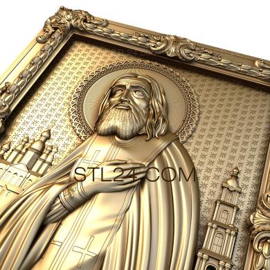Icons (Holy Reverend Seraphim of Sarov, IK_0049) 3D models for cnc